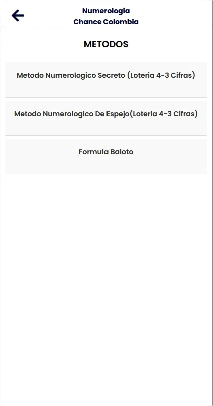 Numerologia Chance Colombia screenshot